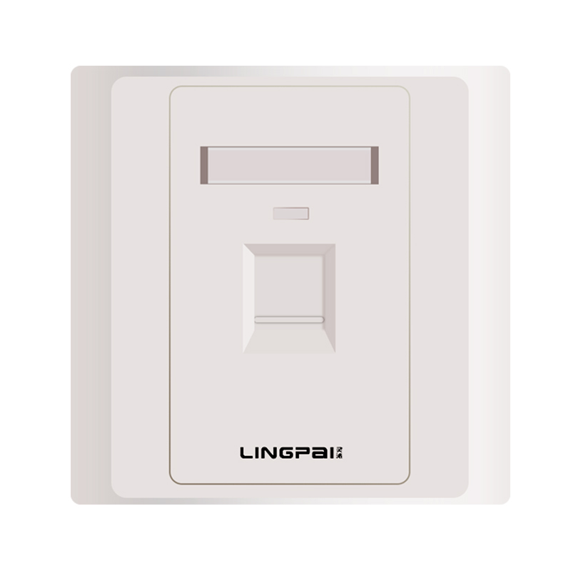 灵派86型双口单口六类面板